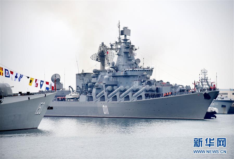 （軍事）（4）中俄&ldquo;海上聯合&mdash;2019&rdquo;軍事演習俄方參演艦艇抵達青島