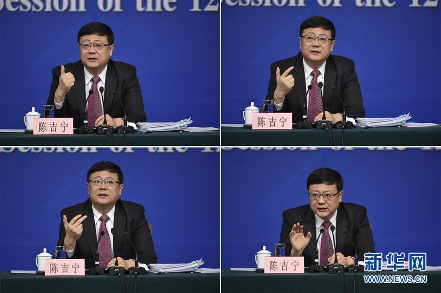 （兩會&middot;表情包）環保部長陳吉寧答記者問