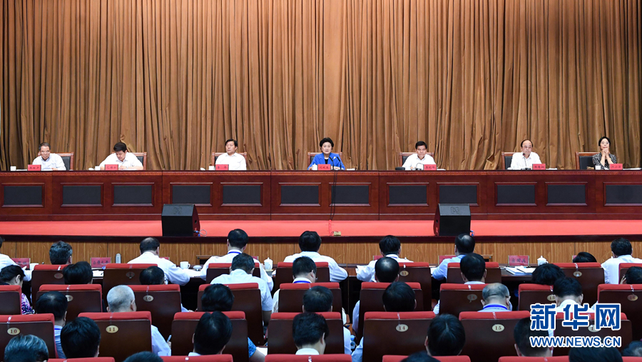 6月25日，全國民族團結(jié)進步創(chuàng)建經(jīng)驗交流現(xiàn)場會在內(nèi)蒙古興安盟召開，中共中央政治局委員、國務院副總理劉延東出席會議并講話。 新華社記者 陳曄華 攝
